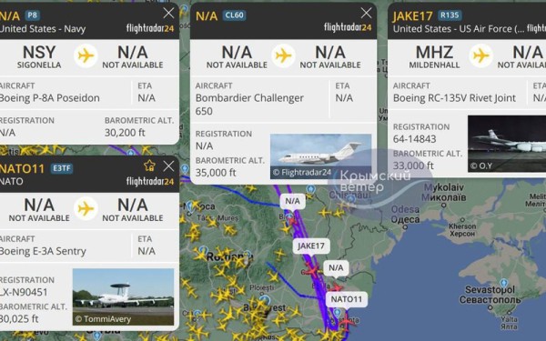 «Ничего хорошего не предвещает»: сразу четыре разведывательных самолета НАТО появились возле Крыма (ФОТО)